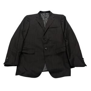 13-42 ERMENEGILDO ZEGNA Saks Fifth Blazer Sport Coat Striped Wool Gray Size 40R